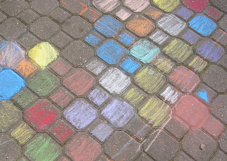 Pavement Chalk Art