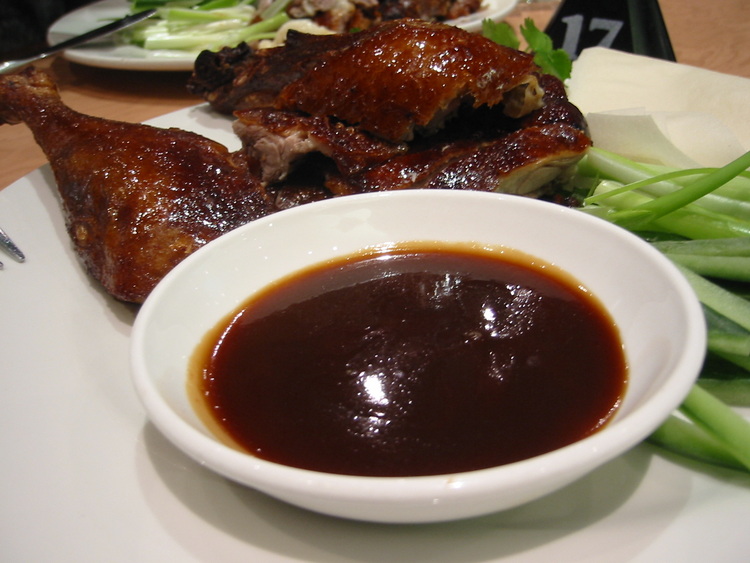 Plate of roast duck