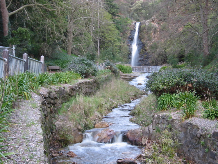 View up First Creek to the waterfalls