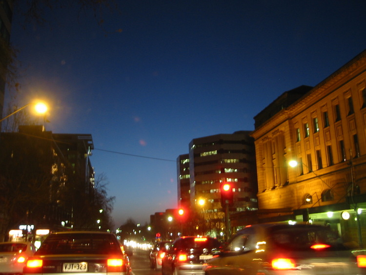 North Terrace at night time