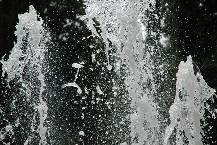 Abstract pattern formed by bubbling water