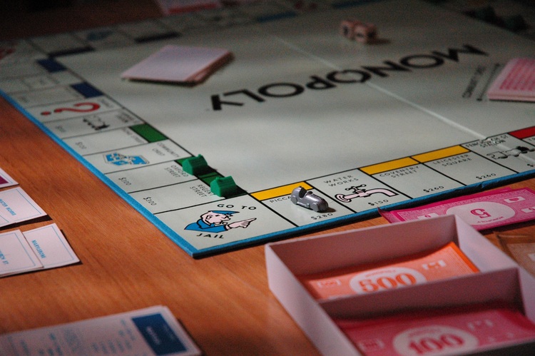A Monopoly board