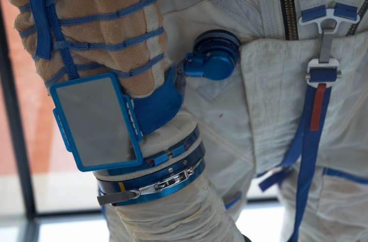 The wrist of a spacesuit