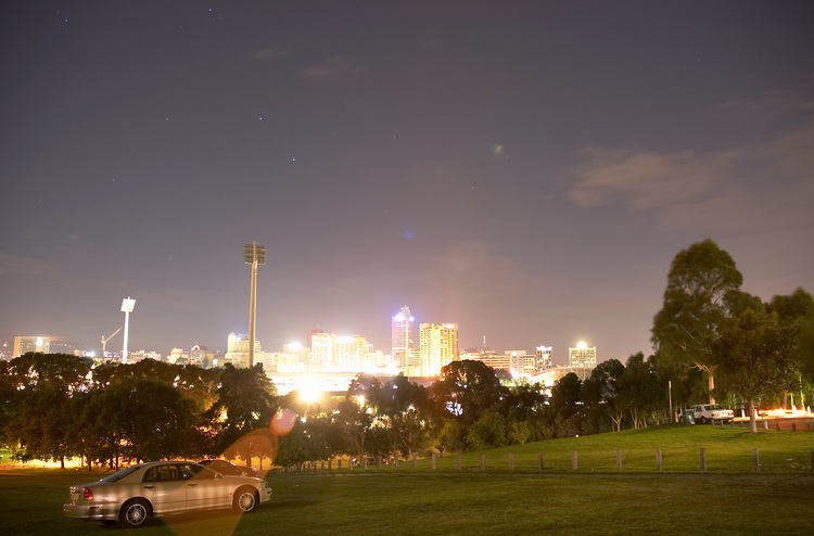 Adelaide seen from Montefiore Hill at night