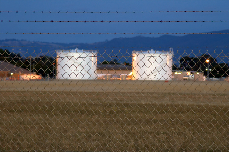 A cyclone wire fence at Adelaide Airport