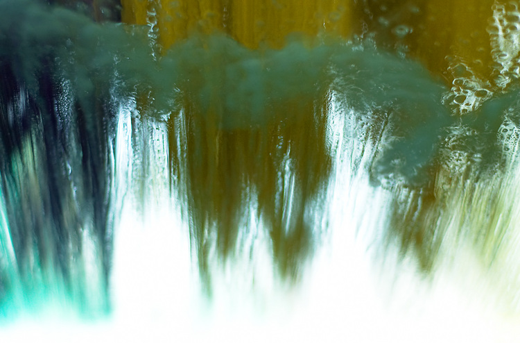 View from inside a car going through a car-wash machine