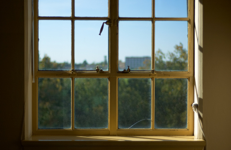 A window with lots of small panes