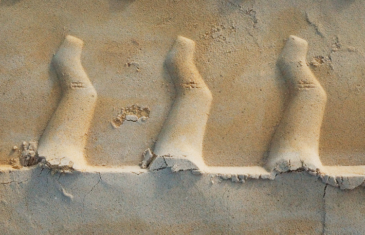 Tyre tracks in soft sand