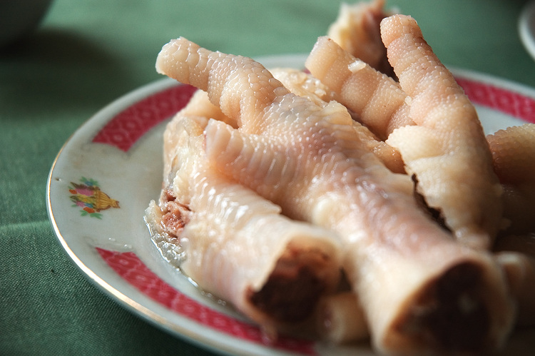 white chicken's feet at yum cha