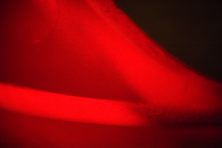 Closeup of a red object