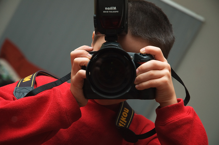 Self-portrait of Michael in the mirror