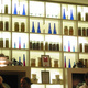 Arrangment of backlit bottles