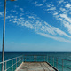The sea and sky beyond a jetty
