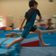 Michael runs past, against a blurred background