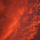 Bright orange, whispy, clouds
