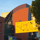 The lift building of the Adelaide Central Market, lit by early evening sun